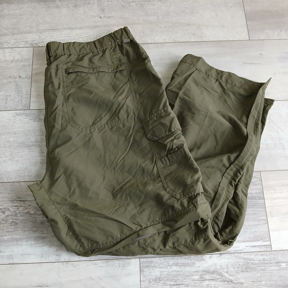 REI Co-op Sahara Convertible Hiking Pants Olive Green XL 30L Zip Off - Picture 1 of 12